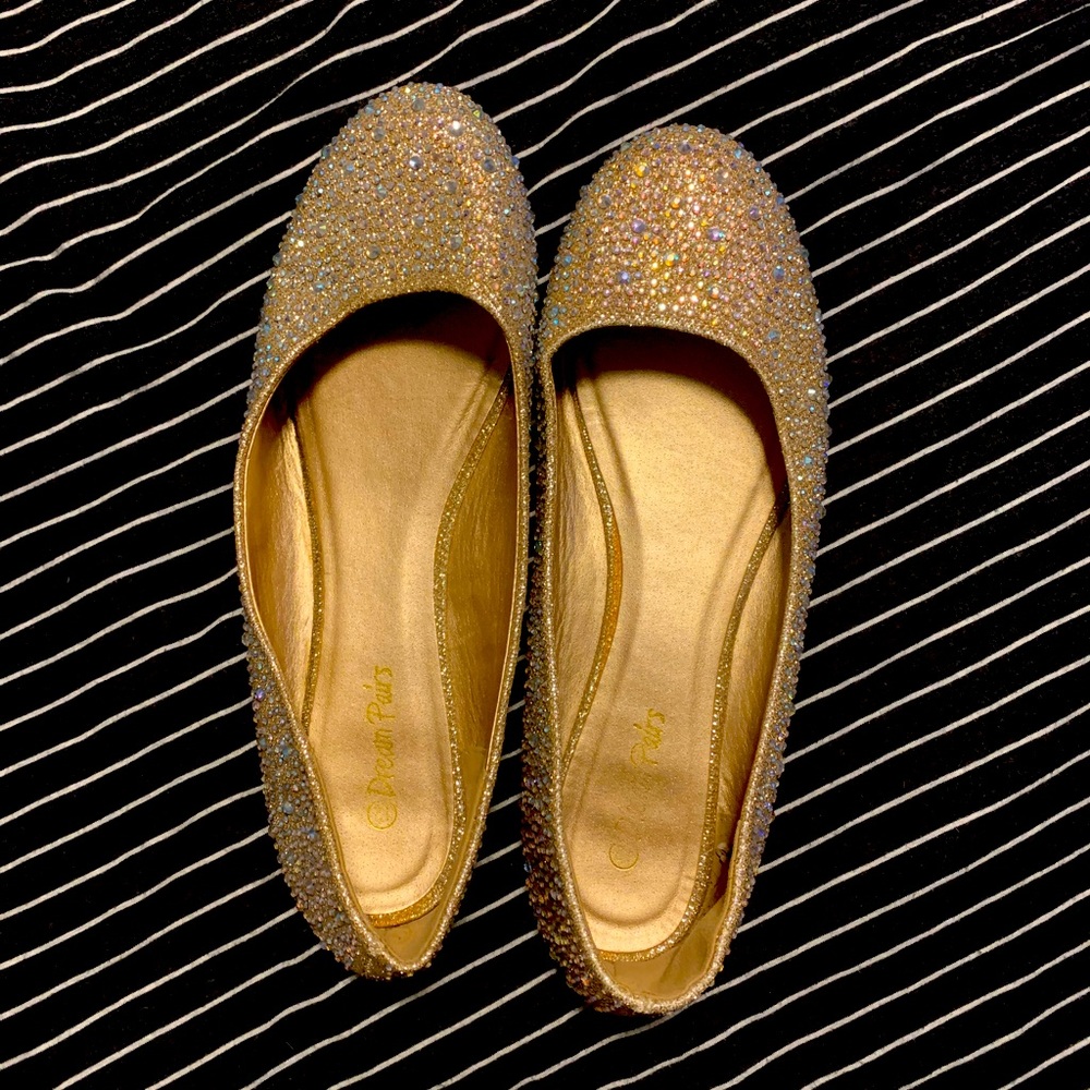 Rhinestone wedding flats